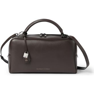Brunello Cucinelli Nappa Boston Explorer bag in Rust Brown at Nordstrom
