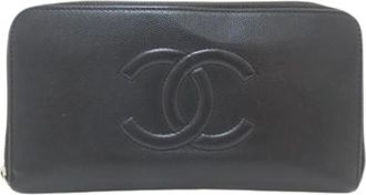 Chanel Pre-owned Wallets, female, Black, Size: ONE SIZE Pre-owned Long Wallet (bi-fold)