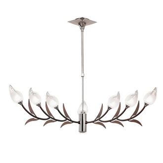 Netlighting Holland Telescopic Pendant 9 Light G9 Polished ChromeWenge in Grey