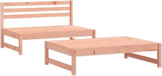 vidaXL 2 Piece Garden Lounge Set Solid Wood Douglas Vidaxl