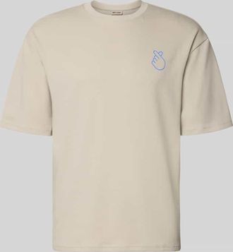 Only & Sons Regular Fit T-Shirt aus reiner Baumwolle Modell CASPIAN AIRFLEX AMORE in Beige, Gr&ouml;&szlig;e XXL