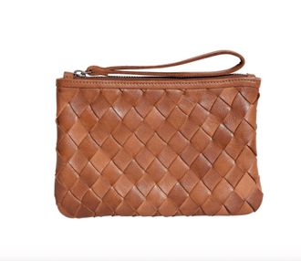 Latico Womens Amal Woven Wristlet In Cognac