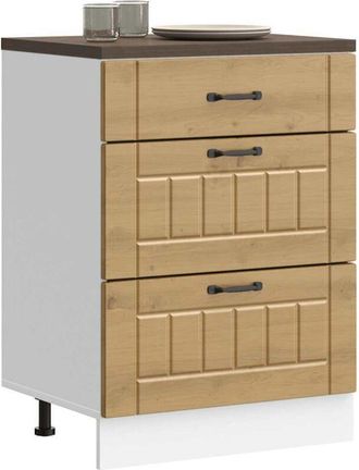 vidaXL Base da Cucina Lucca Rovere Artigianale in Legno Multistrato - Vidaxl