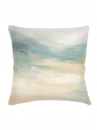 Anaya with Love Lavender Horizon Linen Pillow with Down Alternative Insert in Green at Nordstrom, Size 2Ft 0In X 2Ft 0In