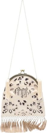 Bode Tassen, Dames, Beige, ONE Size, Satijn, Phantasm Fringe Bag