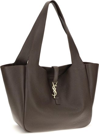 Saint Laurent Womens Le 5 &Agrave; 7 Bea Shoulder Bag Sweet Choco Calf Leather Bos Taurus