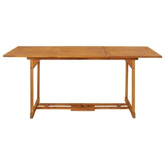 Berkfield Home Garden Dining Table 180x90x75 cm Solid Acacia Wood in Brown | Size: 180 x 90 x 75 cm