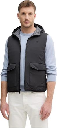 Trussardi Omkeerbaar Vest - Heren - Bodywarmers - Grijs - L - Leer - Jassen