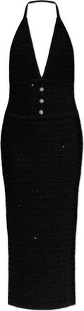 Alessandra Rich Off-shoulder Jurk - Dames - Feestkleedjes - Zwart - S - Leer - Kleedjes