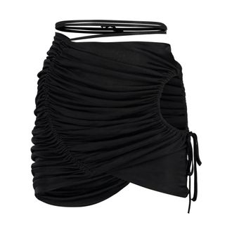 ADĀMO Andrea Adamo Falda Asim&eacute;trica con Detalle Cut-out - Skirts - Mujer - Negro - L
