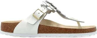 Birkenstock Sandali Gizeh con decorazione - Bianco