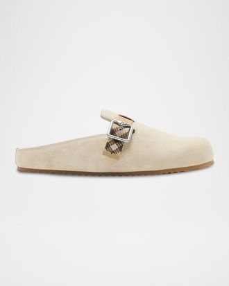 Burberry Mens Urchin Suede Clogs