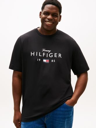 Tommy Hilfiger Big & Tall T-Shirt BT-BRAND LOVE BIG HILFIGER, Herren, Gr. 5XL, schwarz, Single Jersey, Obermaterial: 100% Baumwolle, TOMMY HILFIGER BIG & TALL, normal, Rundhals