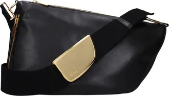 Burberry Tassen, Dames, Zwart, ONE Size, Zwarte Leren Crossbody Tas