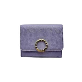 Bulgari Pre-owned Portemonnee (drie-vouw) - Dames - Vintage Accessoires - Paars - ONE Size - Leer - Vintage