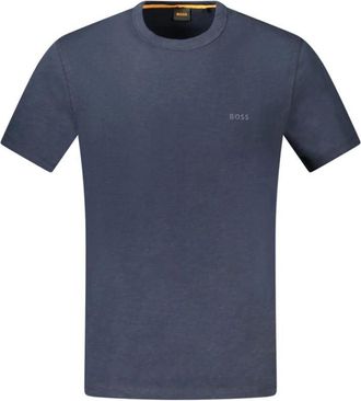 HUGO BOSS Tops, Heren, Blauw, L, Katoen, Short Sleeve T-Shirt