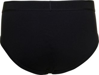 Tom Ford Logo-Embroidered Waistband Briefs - Black