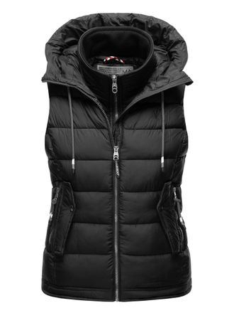 Marikoo dames gewatteerd vest - Taisaa, licht met capuchon & snackvak