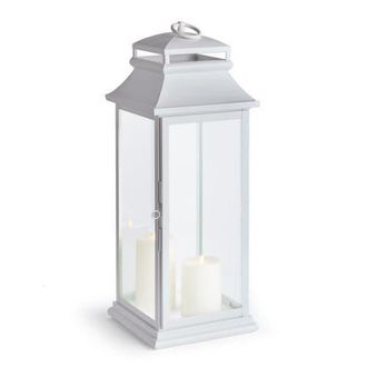 Napa Home & Garden Matilda Outdoor Lantern Candle Holder Large in White at Nordstrom