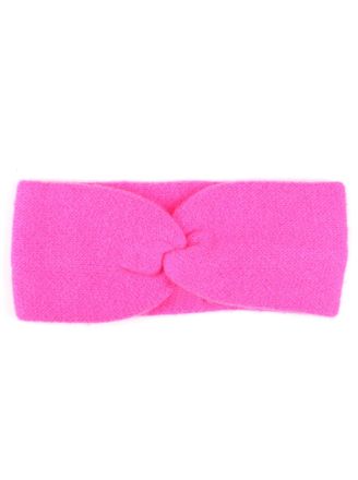 Zwillingsherz Stirnband ZWILLINGSHERZ Classic, Damen, pink, Strick, Kaschmir, M&uuml;tzen Stirnband, Knoten vorn, Cashmere, Feinstrick