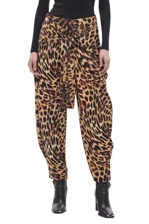 Stella McCartney Brown Animal Print Pleated Pants