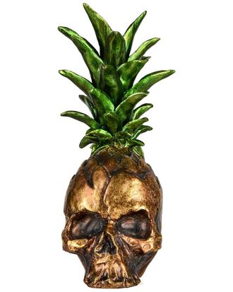 National Tree Company 14In Halloween Pineapple Skull Tabletop Decor