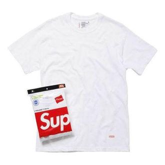 SUPREME x Hanes Tagless Tees (3 Pack) White SUP-FW19-036