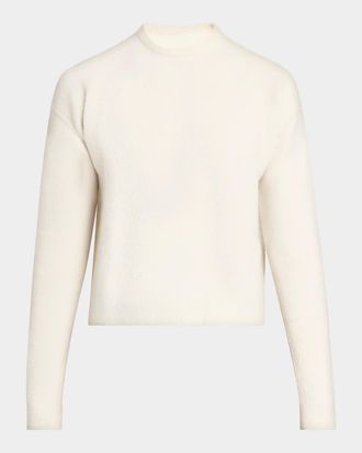 Rick Owens Men & apos;s Wool-Blend Cropped Crewneck Sweater