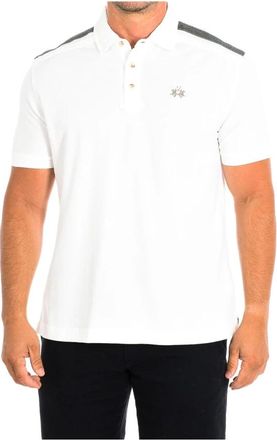 La Martina Polo Shirt met Korte Mouwen - Heren - Polos - Wit - L - Katoen - Tops
