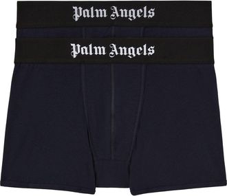 Palm Angels Twee boxershorts met logo - Blauw