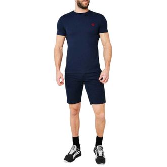 Timberland Heren-T-shirt met ronde hals en River-borduursel (Donkere saffier)
