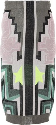 Circus Hotel Gonna midi con stampa geometrica - Toni neutri