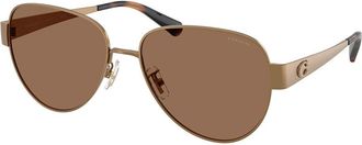 Coach HC7186 CDP37 948473 Womens Sunglasses Brown Size 57