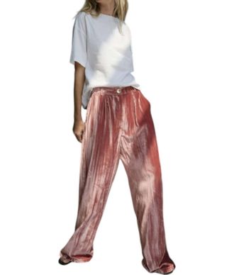 Nation Ltd Ridley Velvet Pant In Terracotta