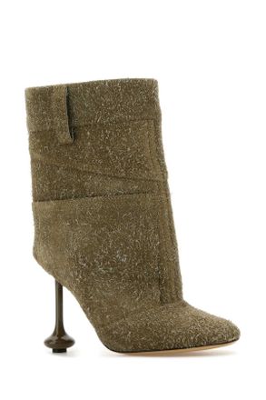 Loewe Womens Khaki Suede Toy Panta Ankle Boots Khakigreen Stivali