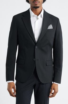 Open Edit Slim Fit Solid Stretch Suit Jacket in Black at Nordstrom, Size 36