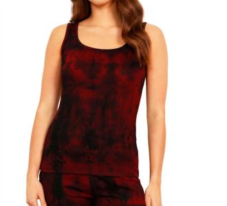 French Kyss Marble Wash Tank In Sangria