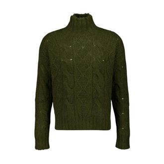 PIACENZA 1733 Alpaca Cashmere High-Neck Jumper - male - PIACENZA 1733 - Turtlenecks - Green - XL - Knitwear