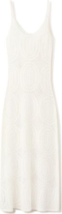 Mango Crochet Midi Tank Dress in White at Nordstrom, Size 6