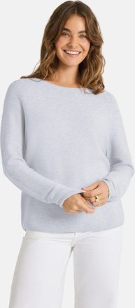 Lieblingsst&uuml;ck Rundhalspullover LIEBLINGSST&Uuml;CK BiancaEP, Damen, Gr. 34, stone melange, Strick, Obermaterial: 100% Baumwolle, unifarben, h&uuml;ftbedeckend, Rundhals, Ragl