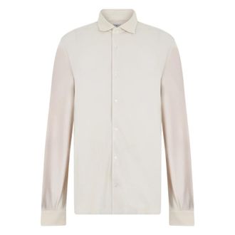 Fedeli Blouses & Shirts - Heren - Casual Overhemden - Beige - 4XL - Overhemden