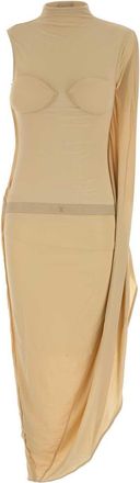 Jean Paul Gaultier Skin Pink Stretch Viscose Dress