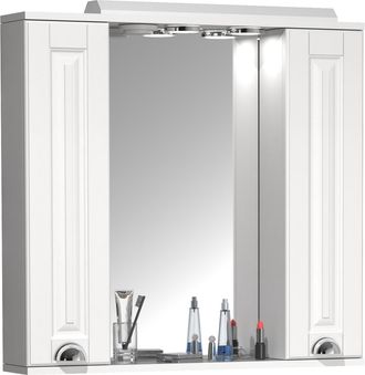 ebuy24 Armario De Ba&ntilde;o Vcm Atemporal Dimensiones Aprox. Al. 71 X An. 75 X P. 14 Cm Espacio De Almacenamiento Suficiente Armario De Espejo En Estilo Country -