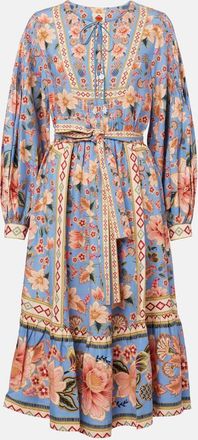 Farm Rio Abito midi Superbloom Tapestry con stampa