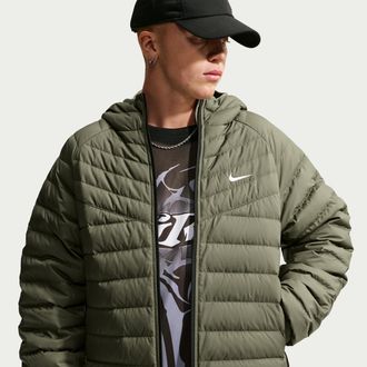 Nike Mens Windrunner Lightweight Down Microchannel Jacket in Green | JA0741-222