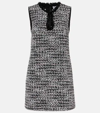 Self Portrait Embellished bouclé minidress