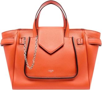 Lancel Th&eacute;a S Handtas - Dames - Tassen - Oranje - Maat: ONE Size Leer