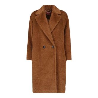 Max Mara Misturbano Jas - Dames - Mantels - Bruin - Maat: XS Wol