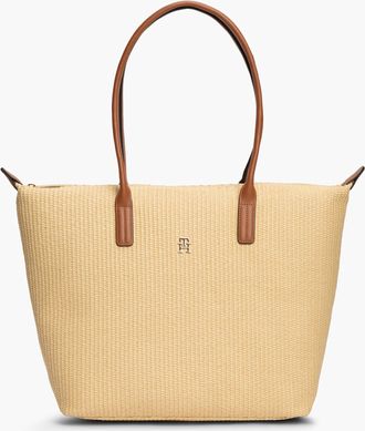 Tommy Hilfiger Womens Popette Tote Bag in Beige - One Size