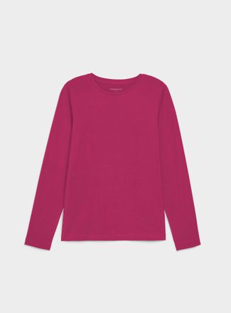 Contemporaine Womens Long-sleeve Supima cotton T-shirt